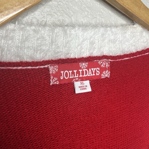 NWT NEW Womens Jollidays Reindeer Button Front Cardigan Christmas Ugly Tacky XL - Picture 3 of 13